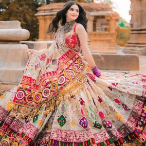 Embroidered Semi Stitched Lehenga Choli