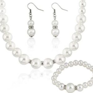 MAA SHAKTI GEMS Beautiful Round Shaped Pearl Moti Jewellery for Women & Girls Necklace Set Freshwater Beads Certified By Lab